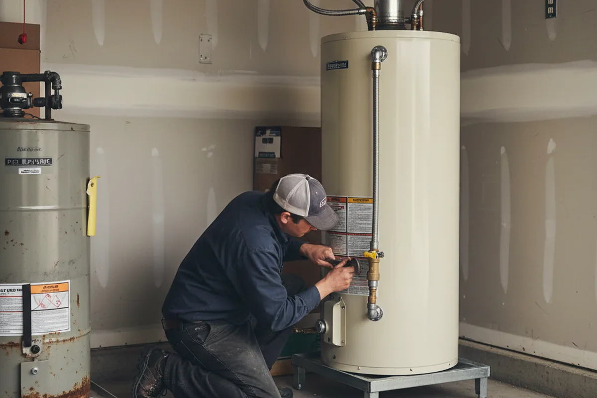Water heater and shutoff valve replacement in Senoia